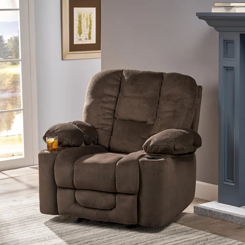 Gannon Fauteuil club inclinable et pivotant en tissu