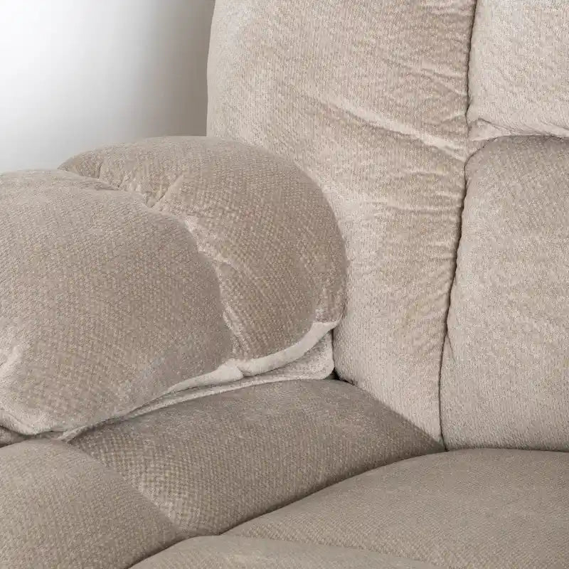 Gannon Fauteuil club inclinable et pivotant en tissu