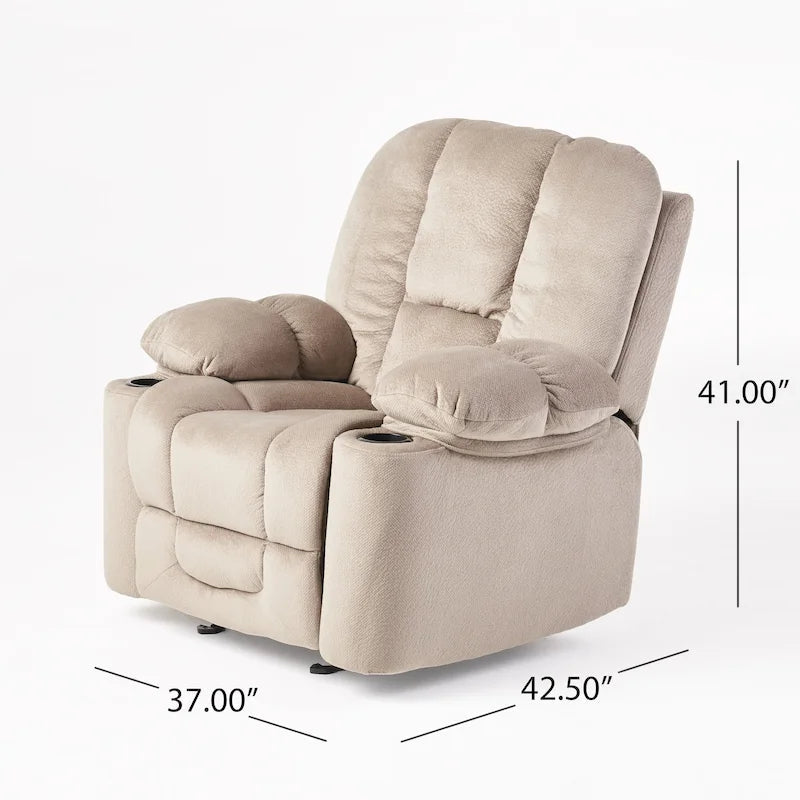 Gannon Fauteuil club inclinable et pivotant en tissu