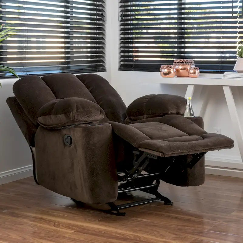Gannon Fauteuil club inclinable et pivotant en tissu