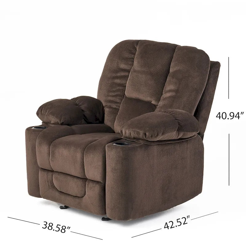 Gannon Fauteuil club inclinable et pivotant en tissu