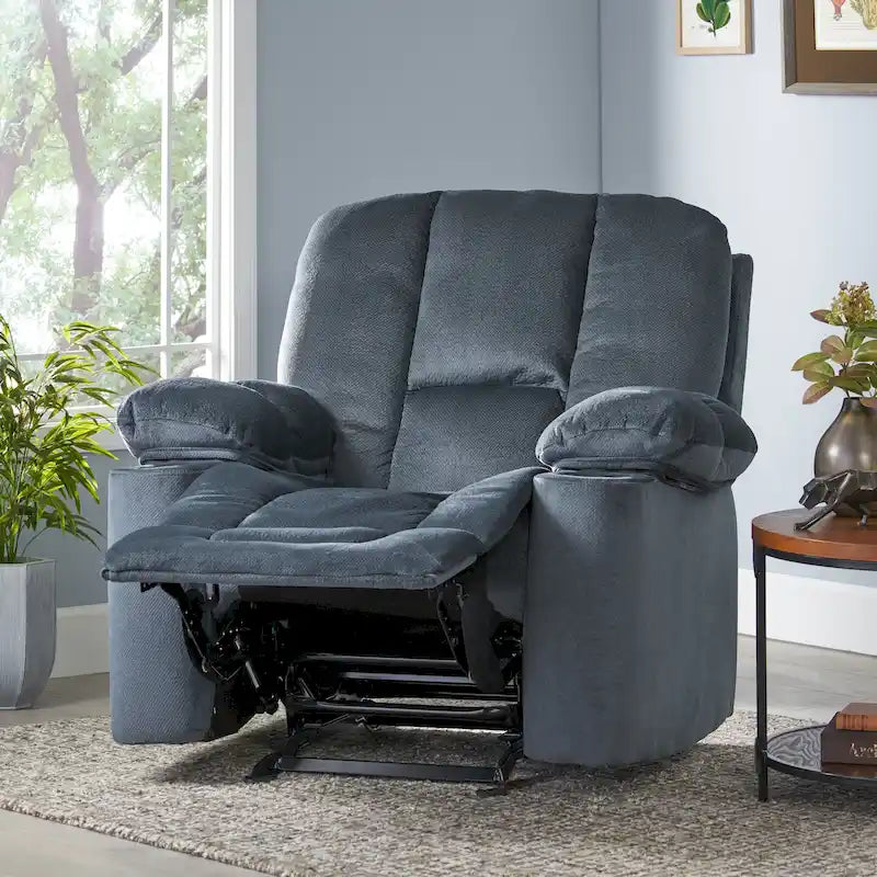 Gannon Fauteuil club inclinable et pivotant en tissu