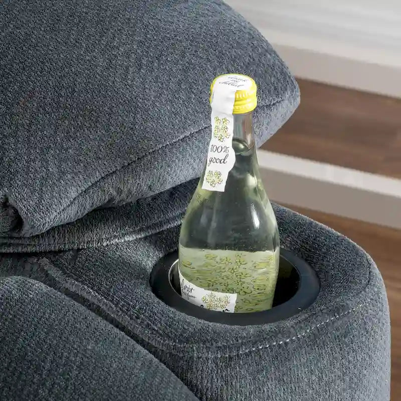 Gannon Fauteuil club inclinable et pivotant en tissu