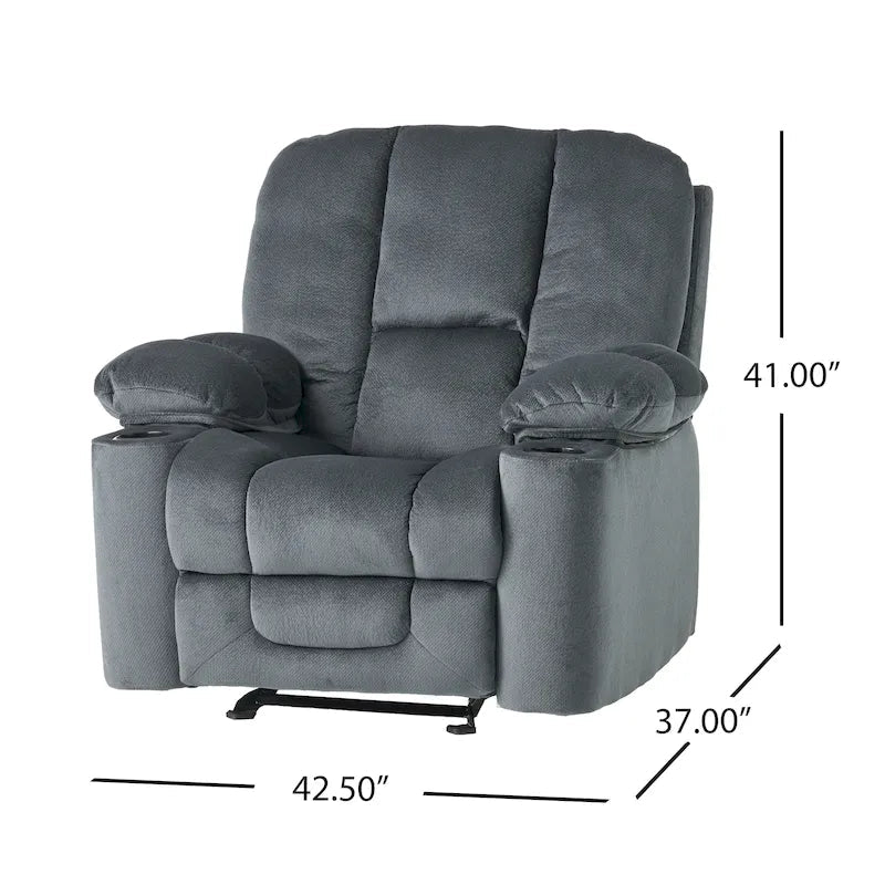 Gannon Fauteuil club inclinable et pivotant en tissu
