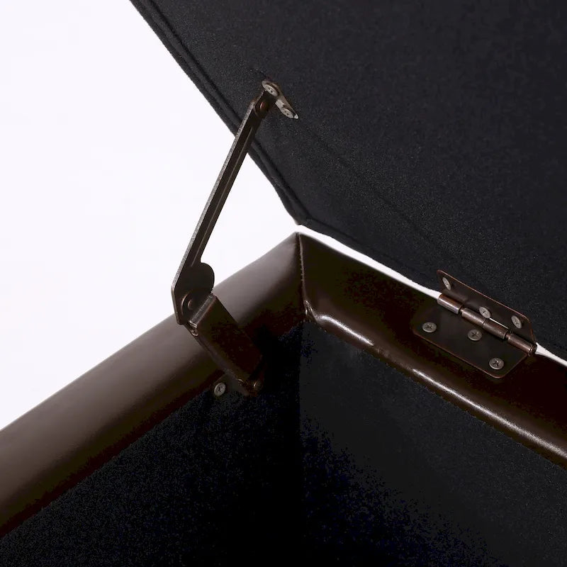 Banc coffre de rangement York en cuir reconstitué par