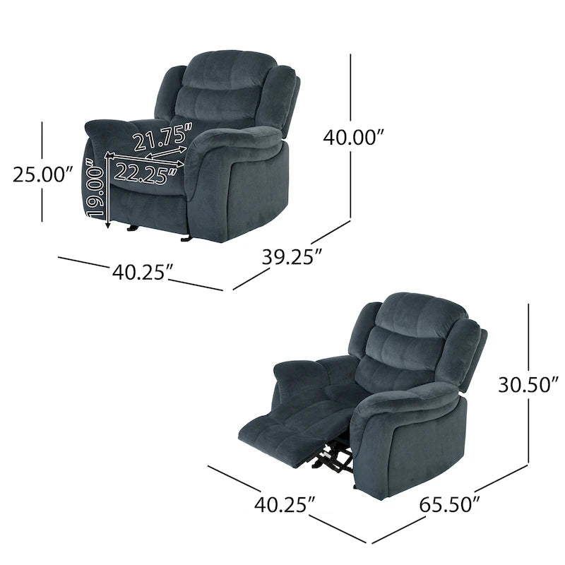 Fauteuil inclinable planeur en acier Hawthorne par