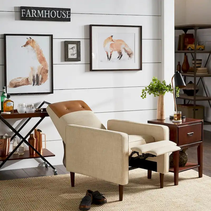 Fauteuil inclinable deux tons à dossier basculant Leo par iNSPIRE Q Classic