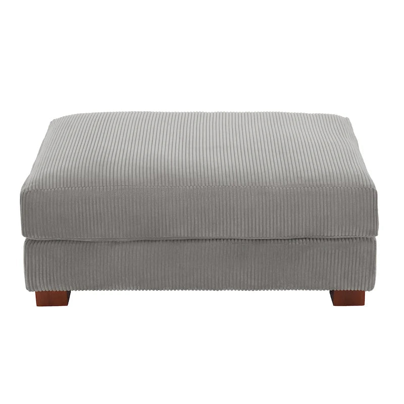 Pouffe d'appoint oversize en velours côtelé moderne