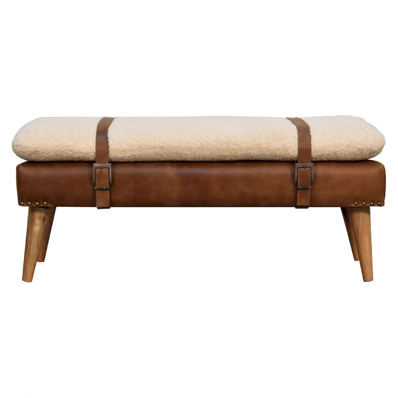 Banc en cuir Boucle Buffalo Hide